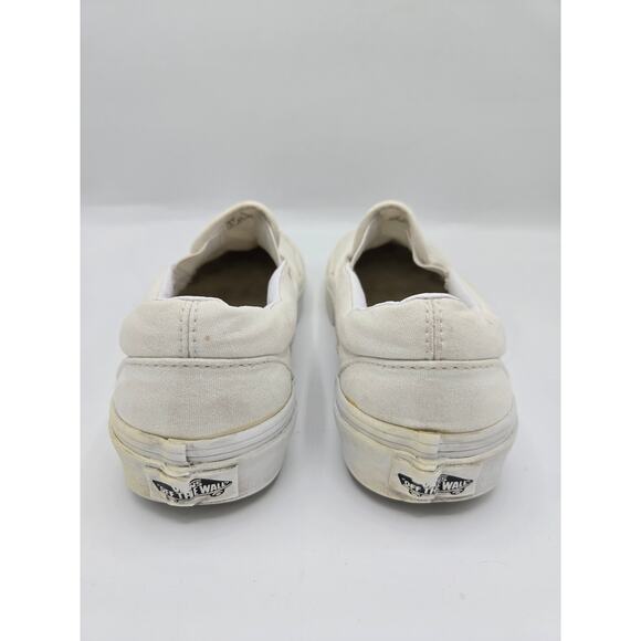 Vans White Classic Canvas Slip On Shoes Unisex Men's 5 / Women's 6.5 - Picture 7 of 8